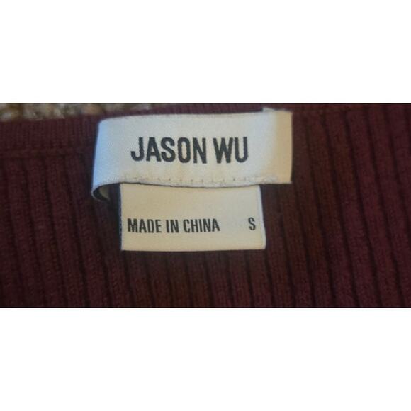 Jason Wu Square Neck Ribbed Knit Midi Dress Size Small ♡Ladies - Picture 11 of 13